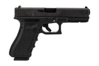 Glock Gen3 G17 full size 9mm polymer frame handgun with 10-round restricted magazines.